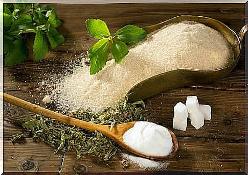 sugar or stevia sweetener