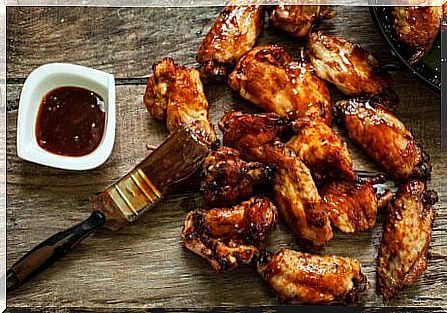 chicken with barbecue sauce