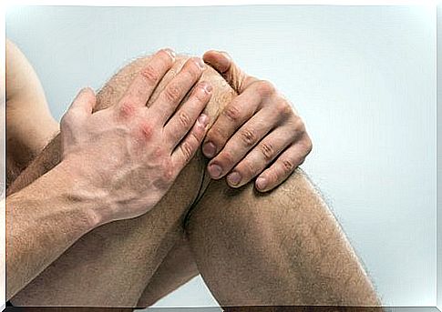 Knee with joint pain