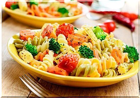 Pasta and vegetables to lose weight