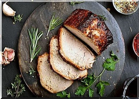 Pork loin with blue cheese, easy and delicious!