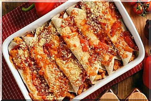 Baked pumpkin enchiladas